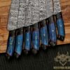 Handcrafted 7-Piece Damascus Steel Collectible Display Set