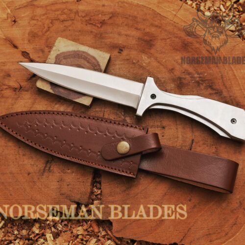 Dexter hunting knife on rock surface