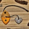 Damascus Steel Heart Pendant Set Designed by Cowboy C-Bop