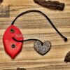 Damascus Steel Heart Pendant Set Designed by Cowboy C-Bop