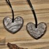 Damascus Steel Heart Pendant Set Designed by Cowboy C-Bop