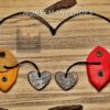 Damascus Steel Heart Pendant Set Designed by Cowboy C-Bop