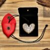 Damascus Steel Heart Pendant Set Designed by Cowboy C-Bop