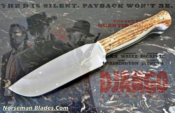 Jamie Foxx holding Django Unchained knife movie prop